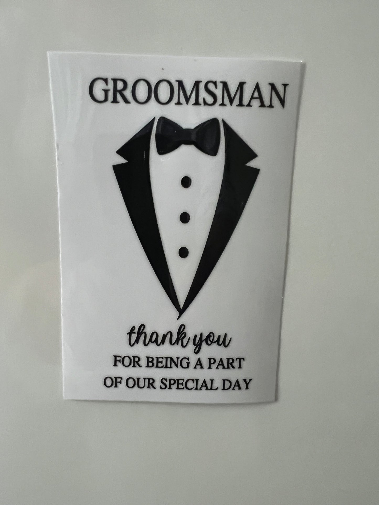 Groomsman UVDTF decal