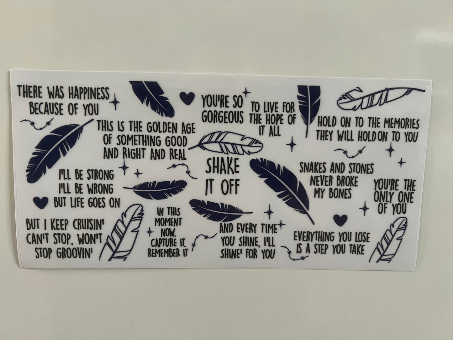 Taylor Swift song lyrics wrap