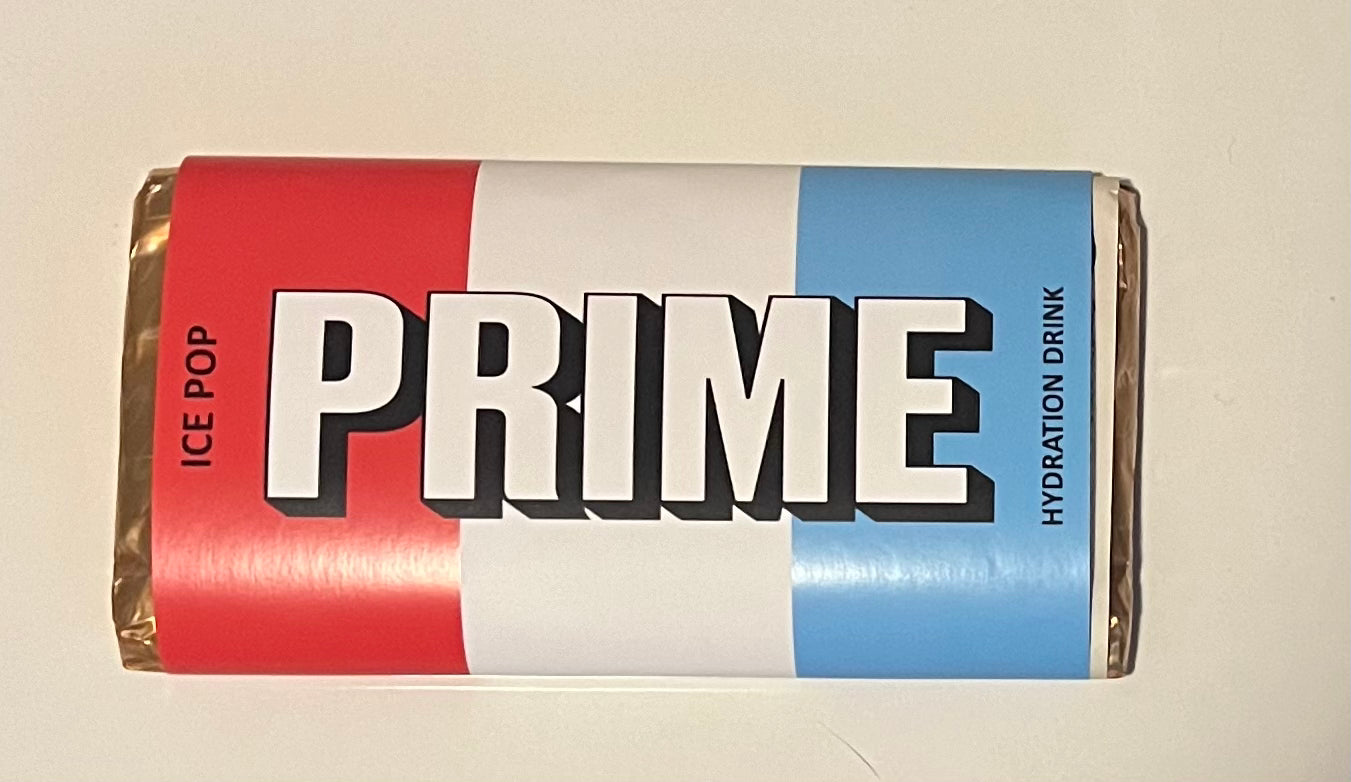 Prime chocolate bar wrappers