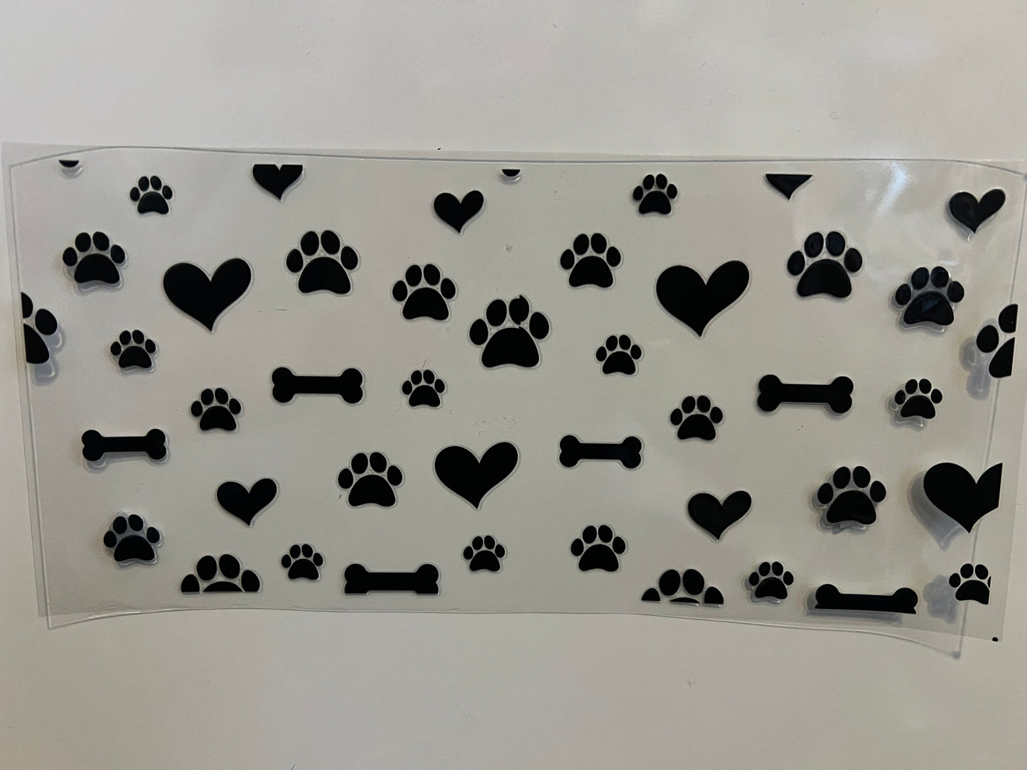 Paw prints and hearts wrap (dog / cat) (E)