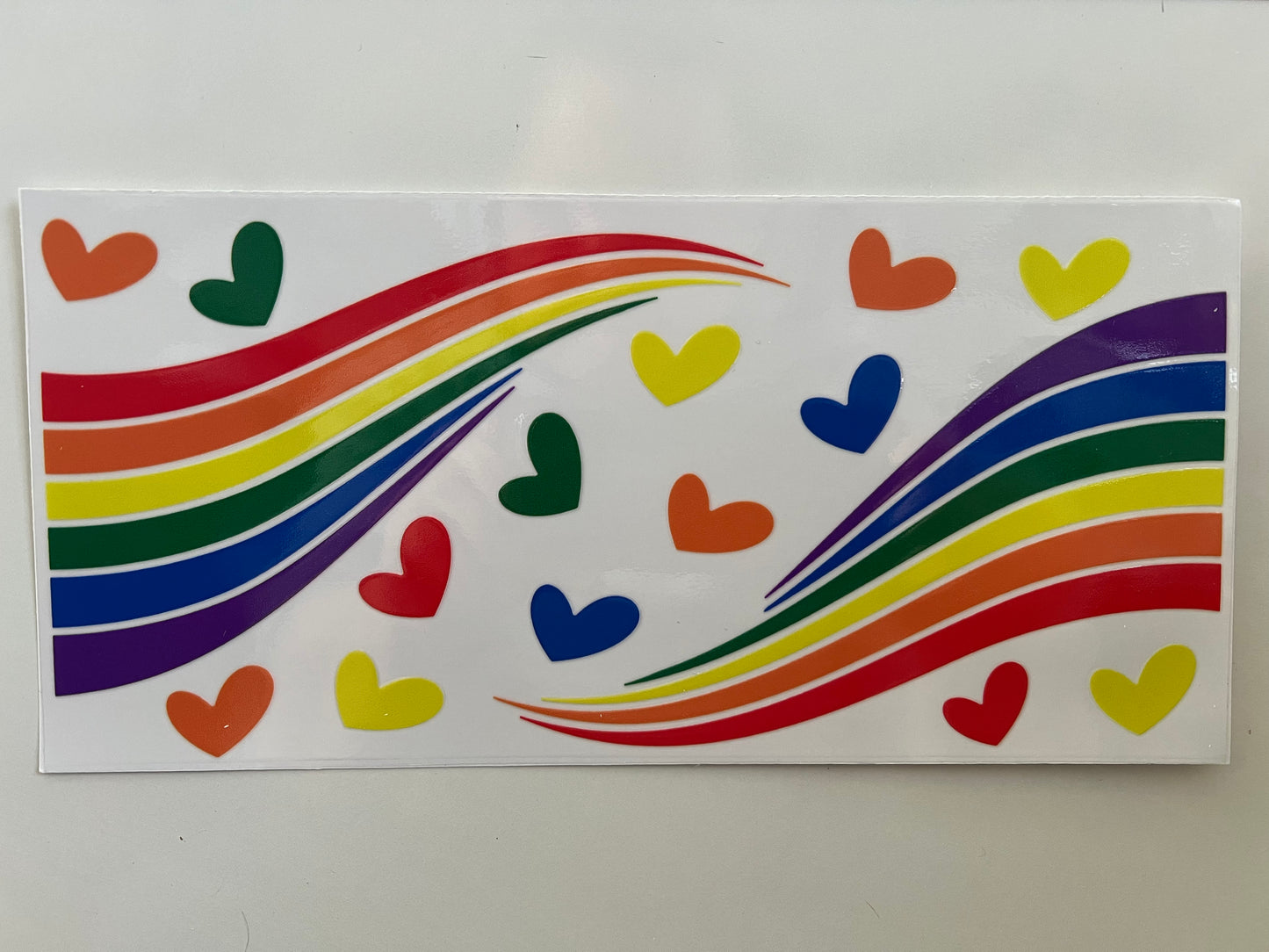 Pride rainbow and hearts wrap