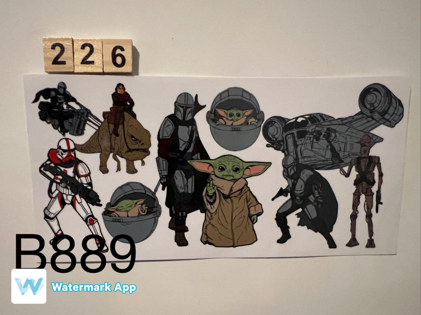 Baby Yoda and Star Wars characters wrap